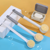 Two-Sided Long-Handle Bath & Body Scrub Brush – Eco-Friendly Soft Bristles