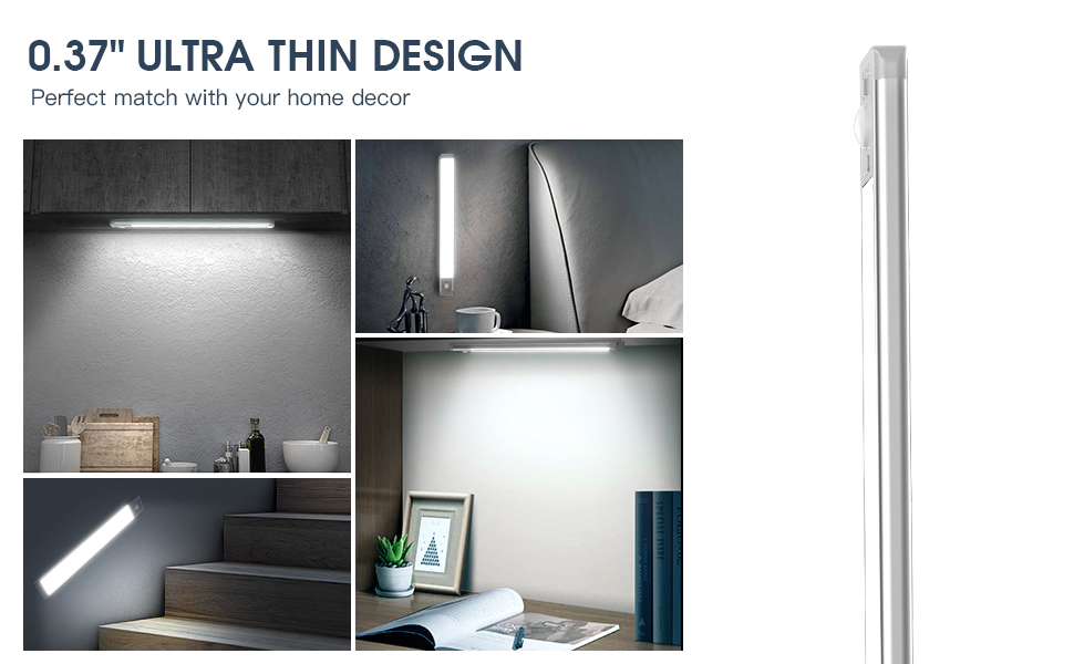 USB Rechargeable Motion Sensor LED Night Light – Cabinet & Wardrobe