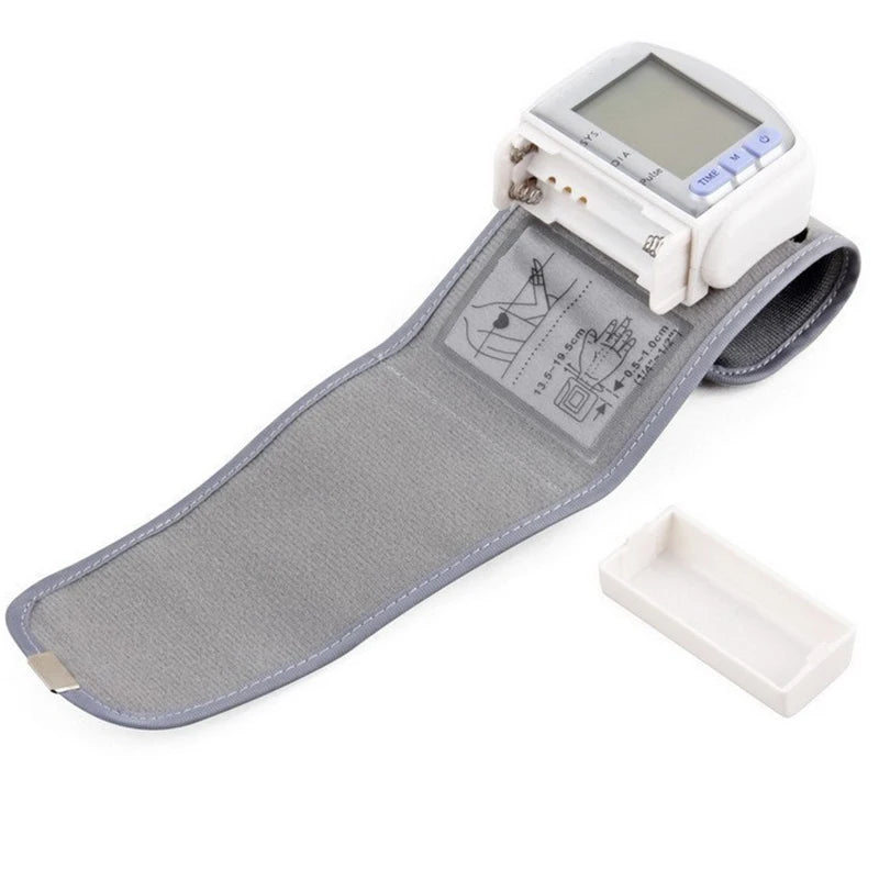 Digitlal Tensiometro Health Medical BP Sphygmomanometer Wrist cuff Digital Blood Pressure Monitor Heart Beat Rate Pulse Meter