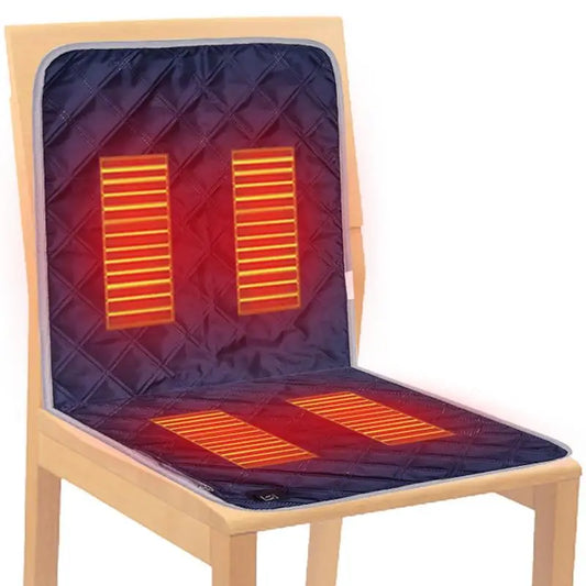 4 Heated Areas Camping Chair Heated Mat Outdoor Travel USB Electric Blanket 3 Heating Modes Portable Warmer Seat Cushion